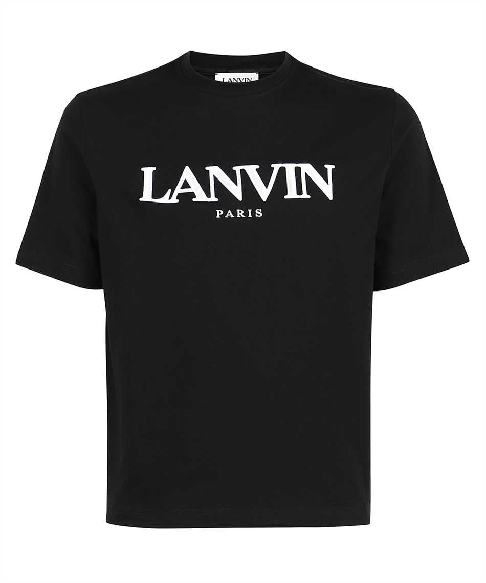 Lanvin T-Shirt, Black Tonal Embroidered