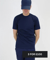 White Threads Plain Lightweight Premium T-Shirt Navy