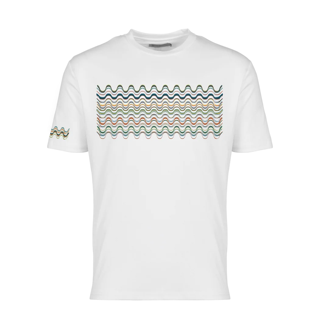 Moda Bandidos Flow Wave T-Shirt - White/Multi