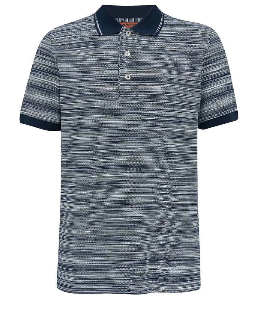 Missoni Polo, White/Navy Stripe