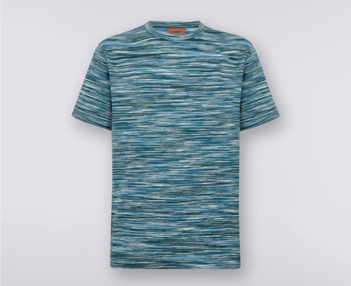 Missoni, Blue/Green Striped T-Shirt