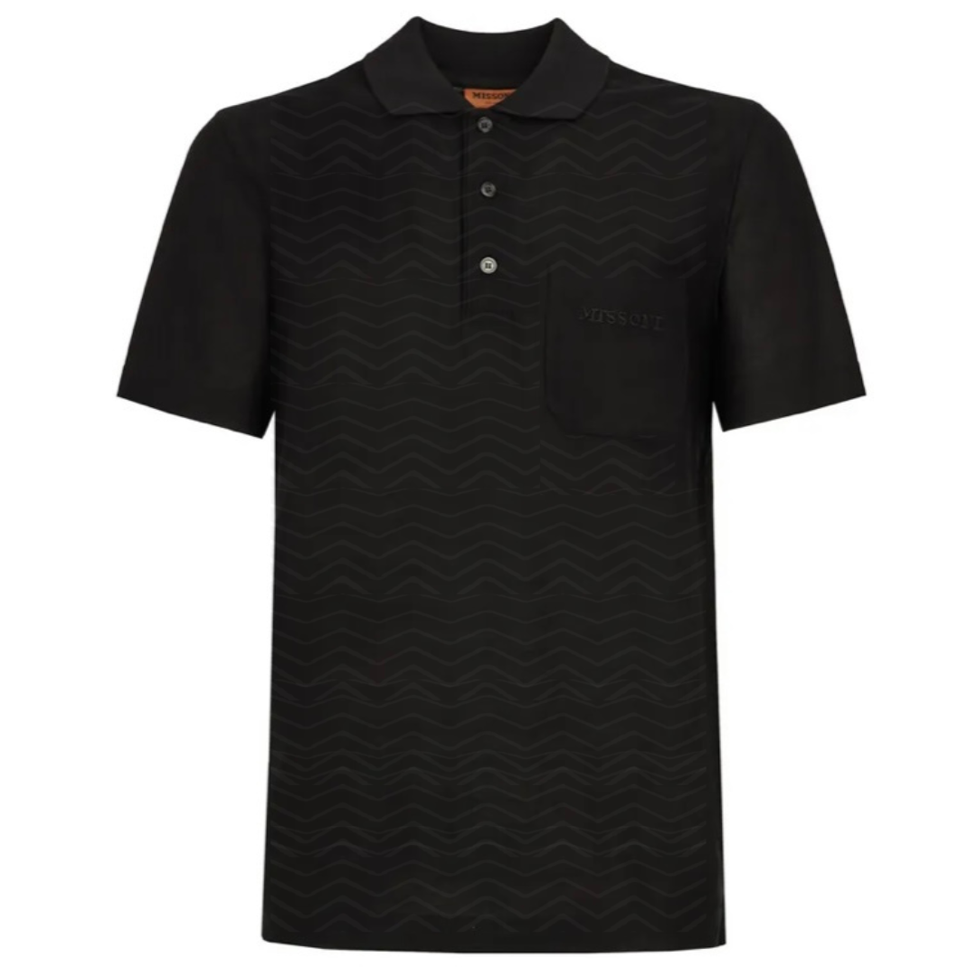 Missoni Polo, Black Zig-Zag Polo