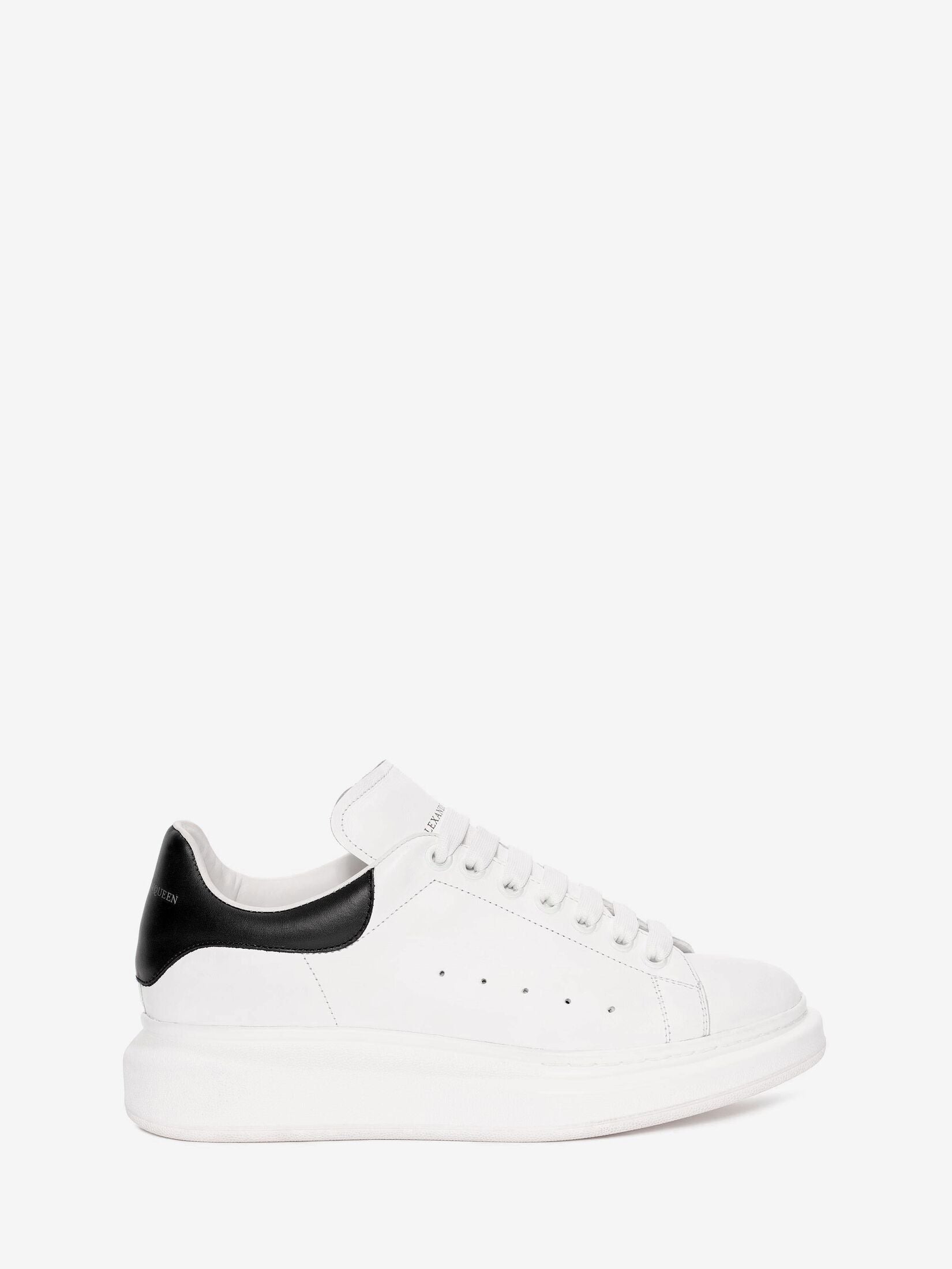 Alexander McQueen Trainers, White (Black Heel Trim)