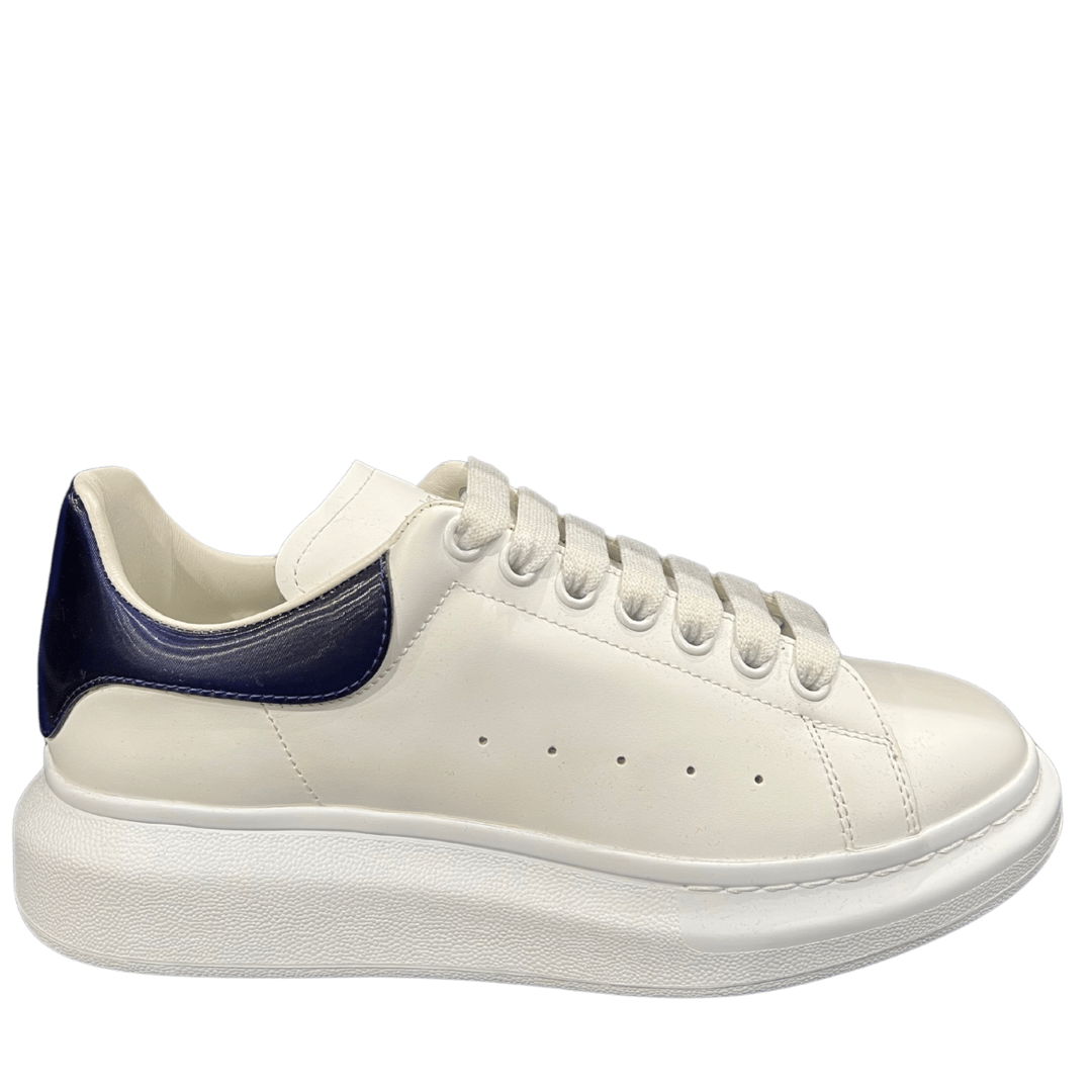 Alexander McQueen Trainers, White (Navy Heel Trim)