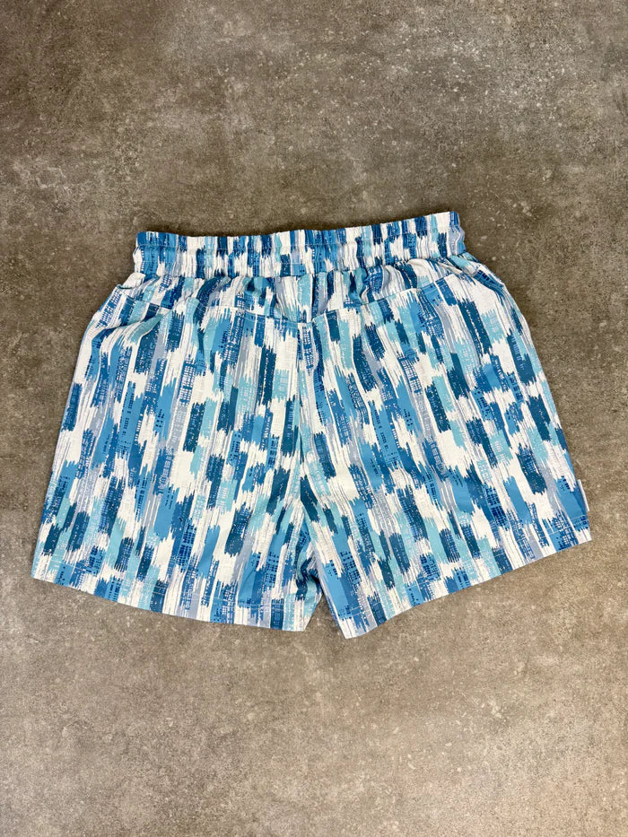 White Threads Blue Dash Swim Set