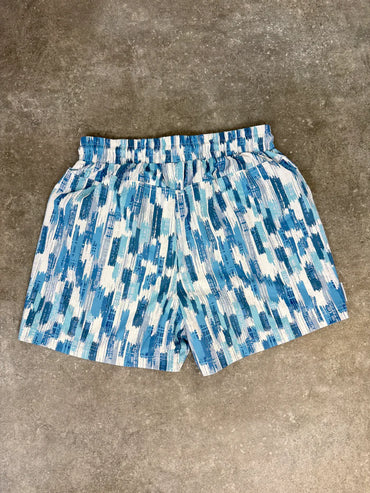 White Threads Blue Dash Swim Set