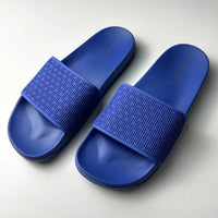 Lanka Embossed Sliders - Azure Blue