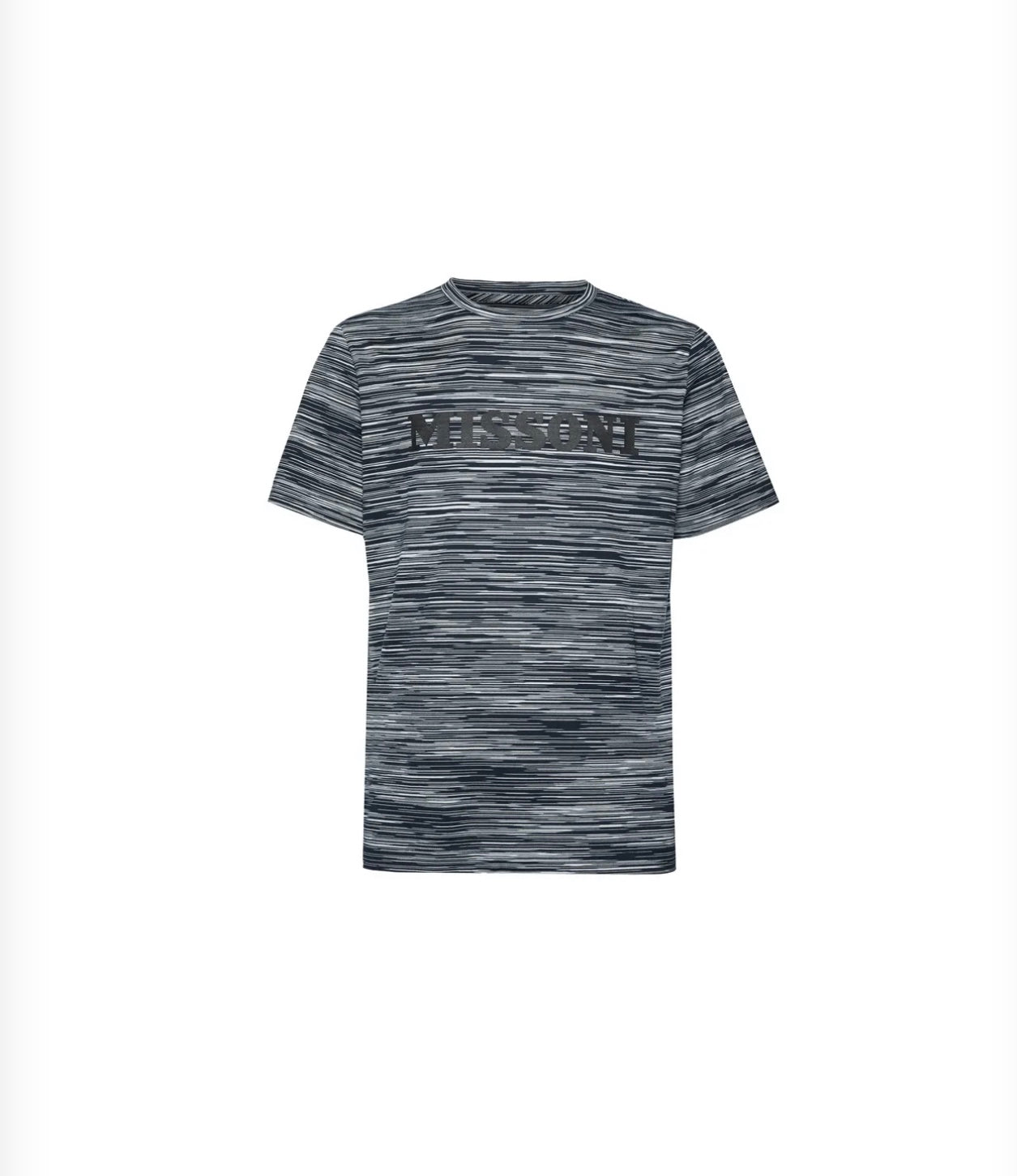 Missoni T-Shirt, Black/White Stripe logo T-shirt AW21