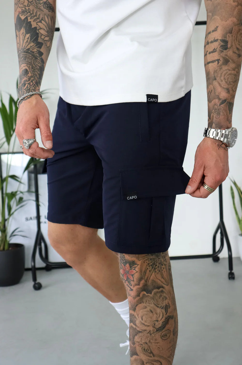 Capo Utility Cargo Shorts - Navy