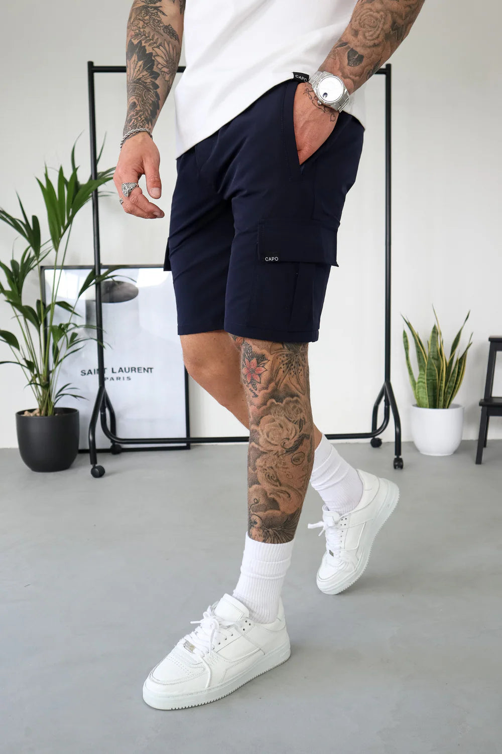 Capo Utility Cargo Shorts - Navy