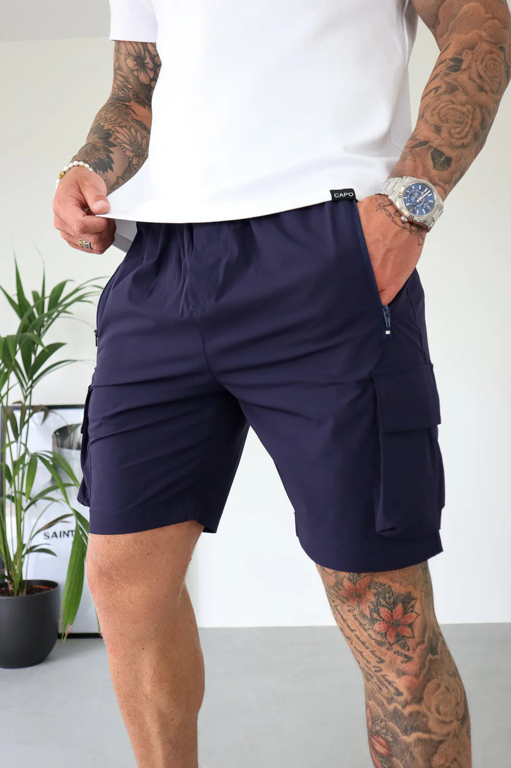 Capo Lightweight Cargo Shorts - Navy