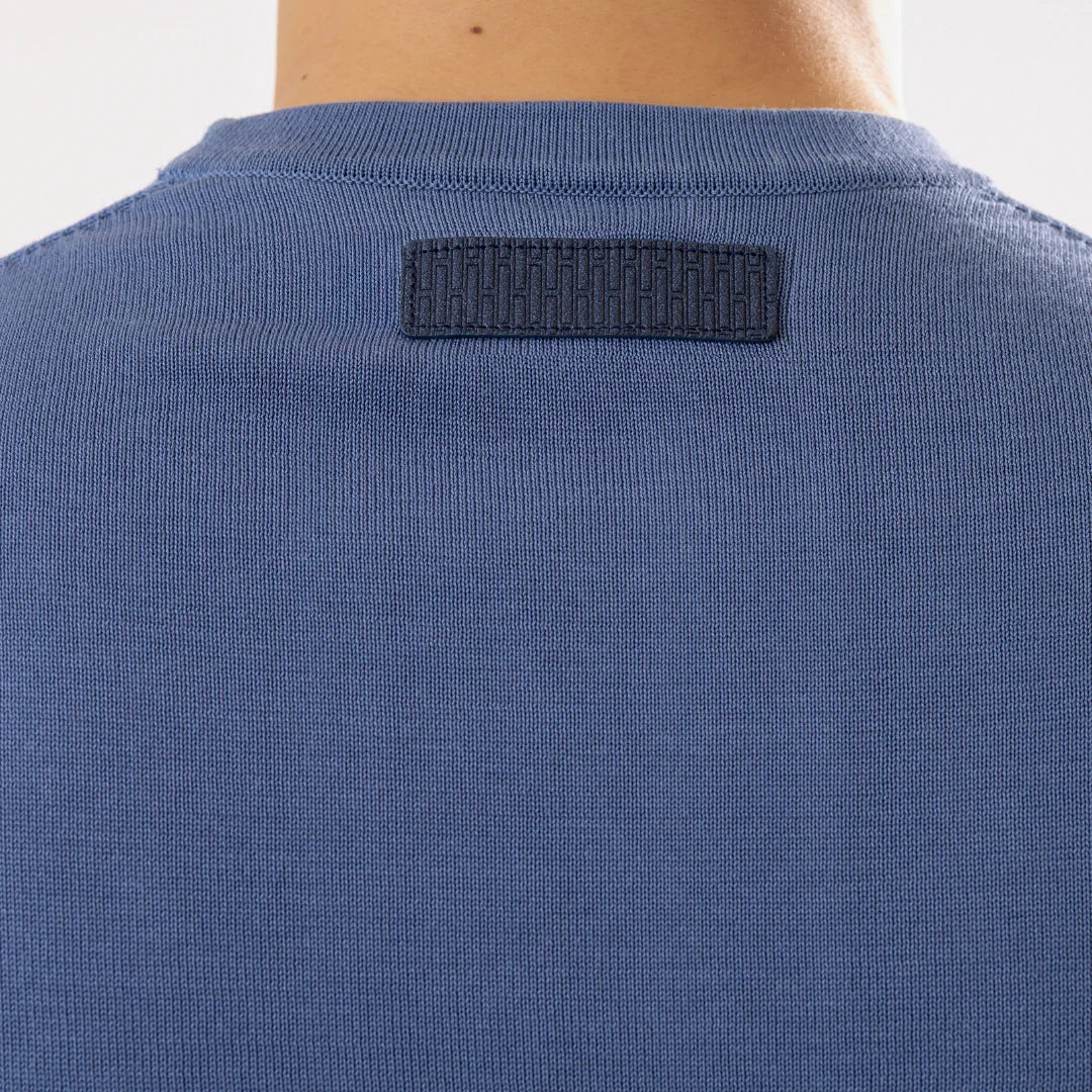Lanka Cotton Silk T-Shirt - Blue