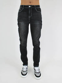 White Threads Denim Jeans - Dark Grey