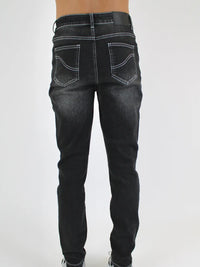 White Threads Denim Jeans - Dark Grey