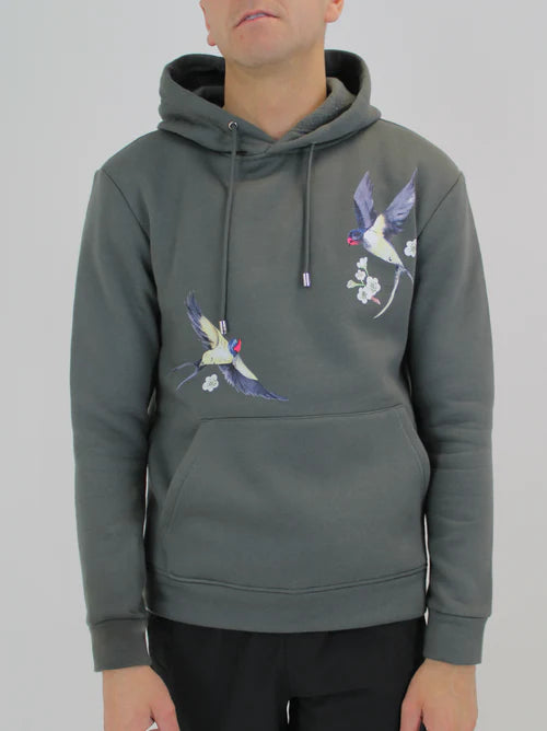 White Threads Hummingbird Hoodie - Grey