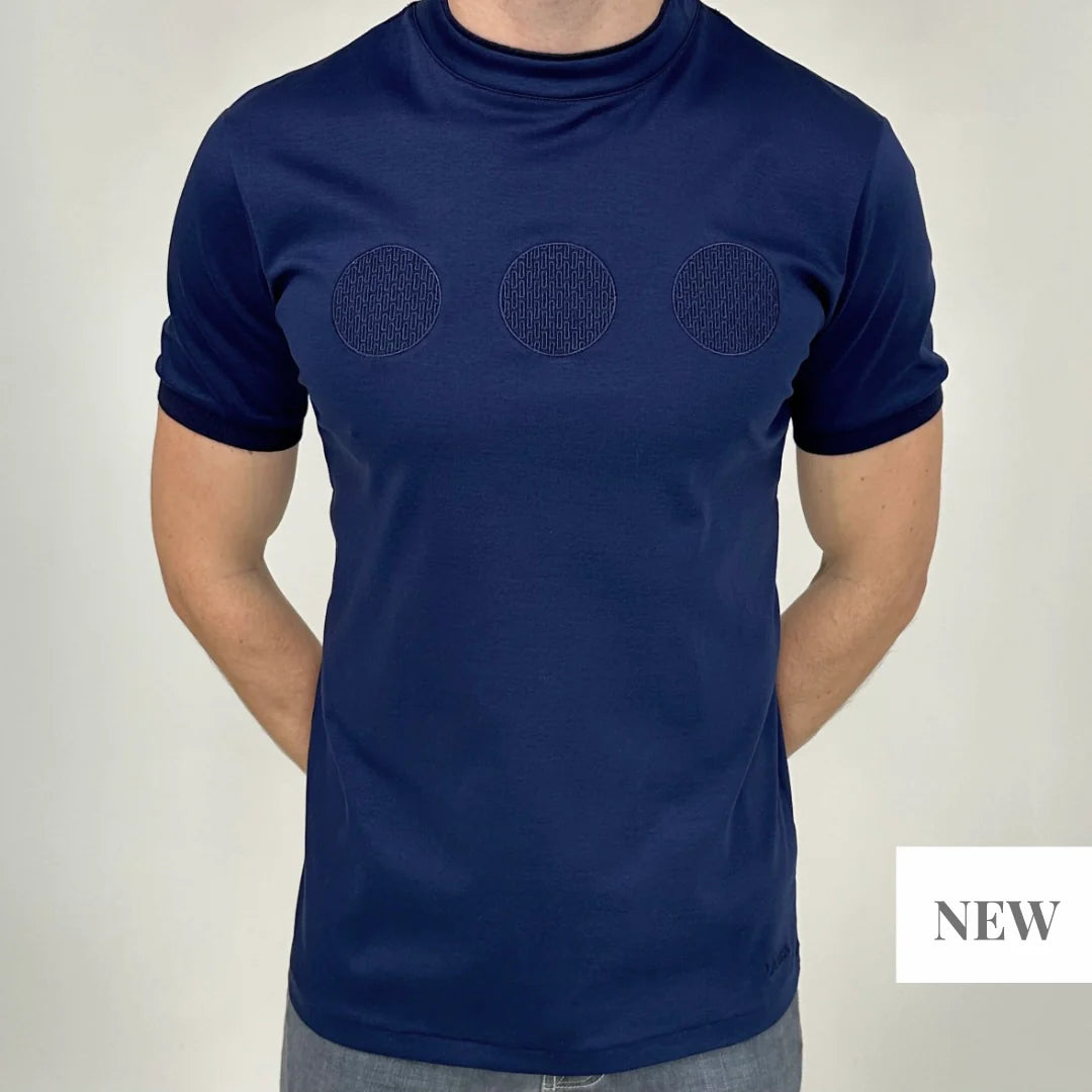 Lanka, Steel Navy Mercerised Circle T-Shirt