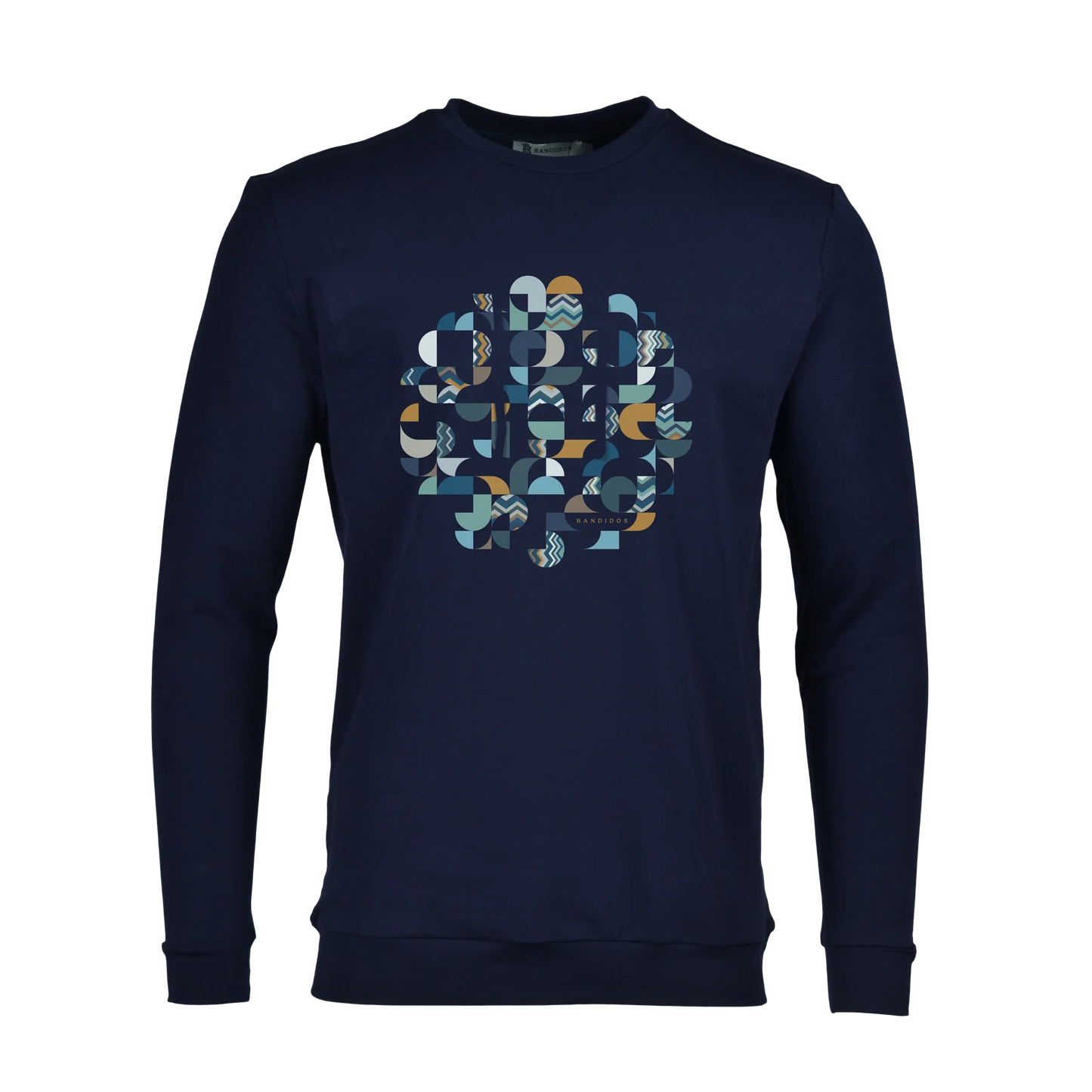 Moda Bandidos Geo Zig T-Shirt -Navy