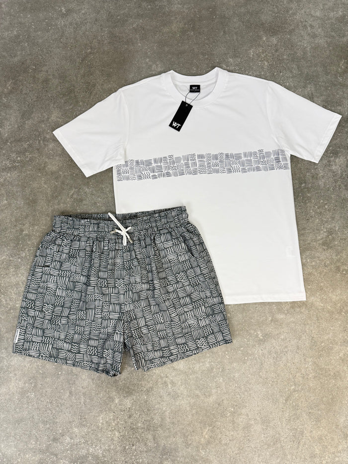 White Threads Aztec Grey Swim Set (PRE-ORDER)