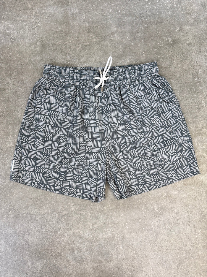 White Threads Aztec Swim Shorts - Grey (PRE-ORDER)