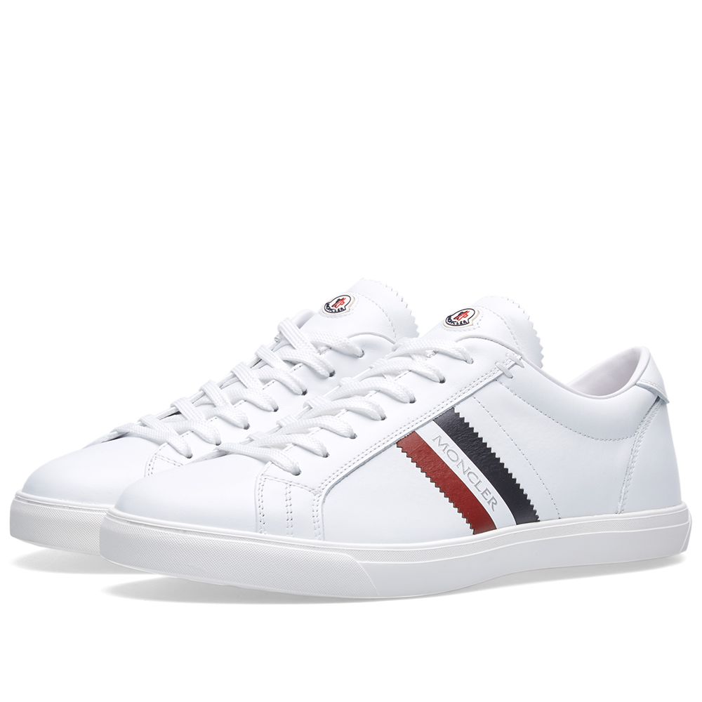 Moncler New Monaco White Leather Trainers