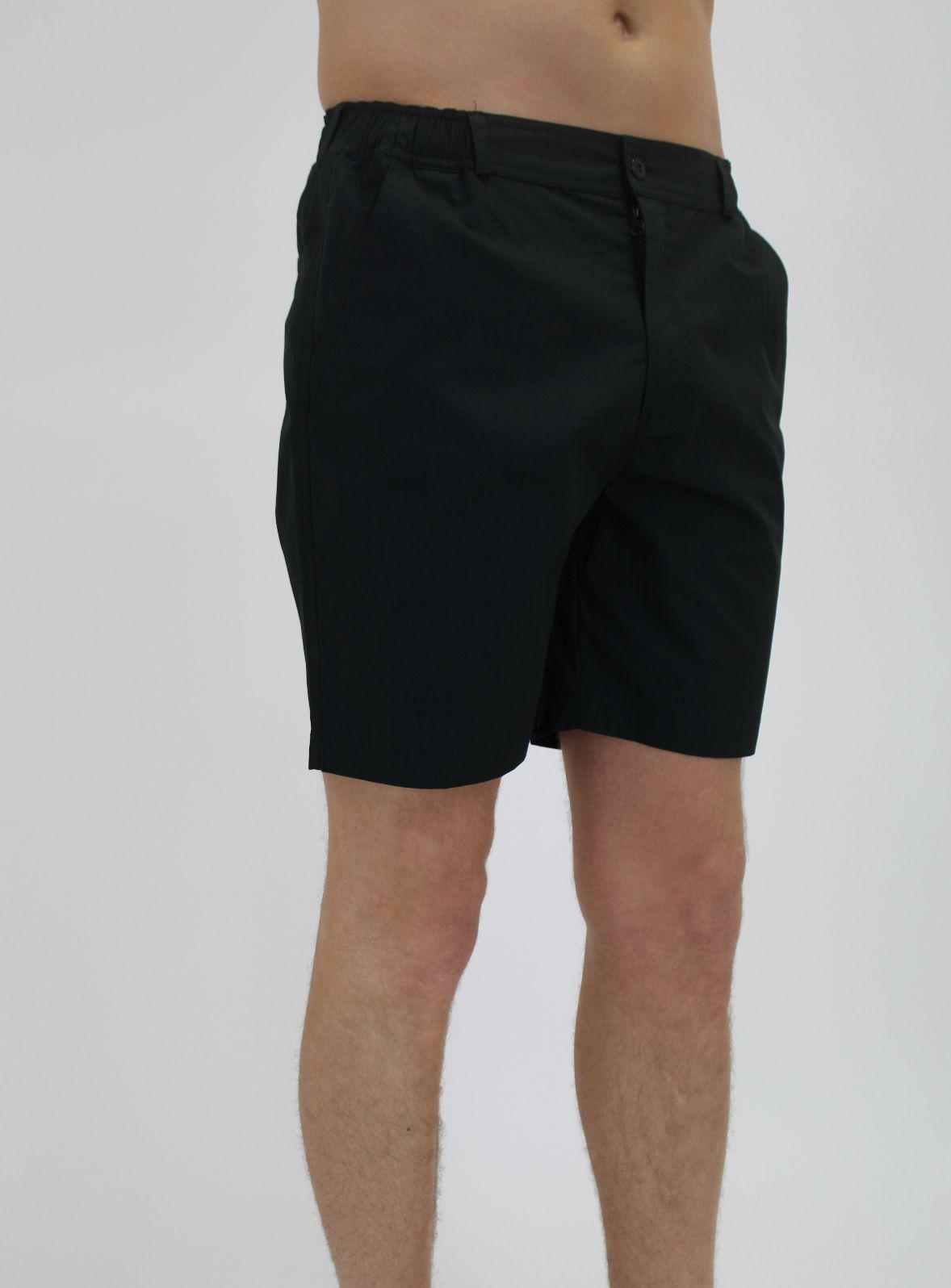 White Threads Black Chino Shorts