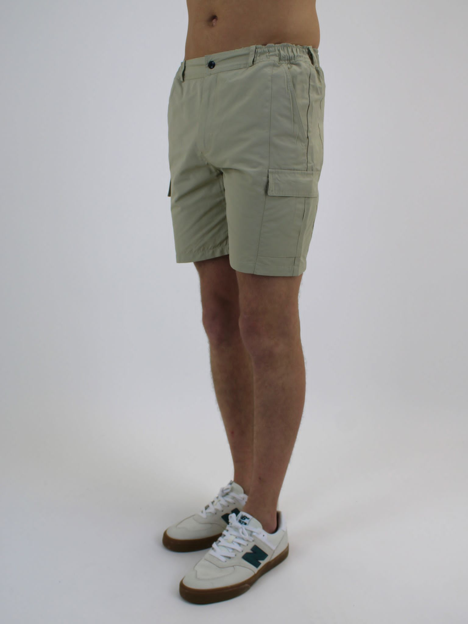 White Threads, Beige Cargo Shorts