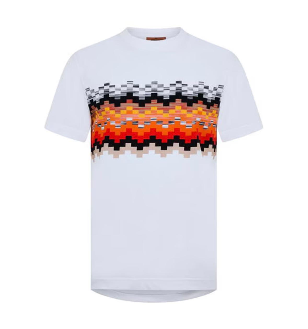 Missoni, White Pixel Tee