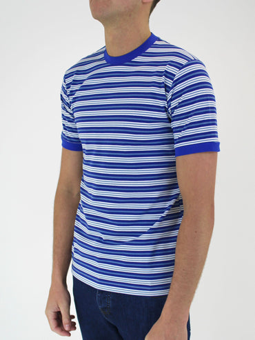 White Threads Striped T-Shirt - Blue/White