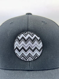 Lidz Grey Zig Zag Cap - Black