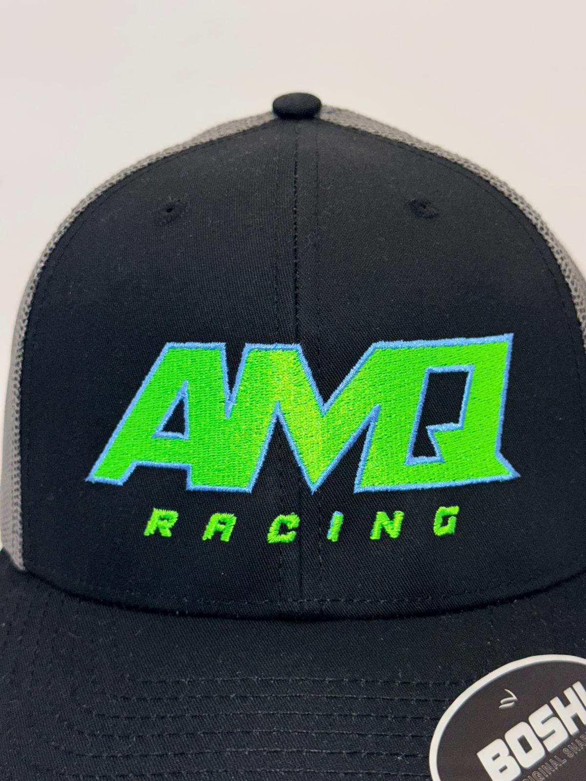 AMQ Green Apple Racing Cap - Black/Grey