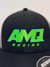 AMQ Green Apple Racing Cap - Black/Grey