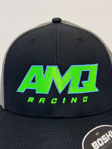 AMQ Green Apple Racing Cap - Black/Grey