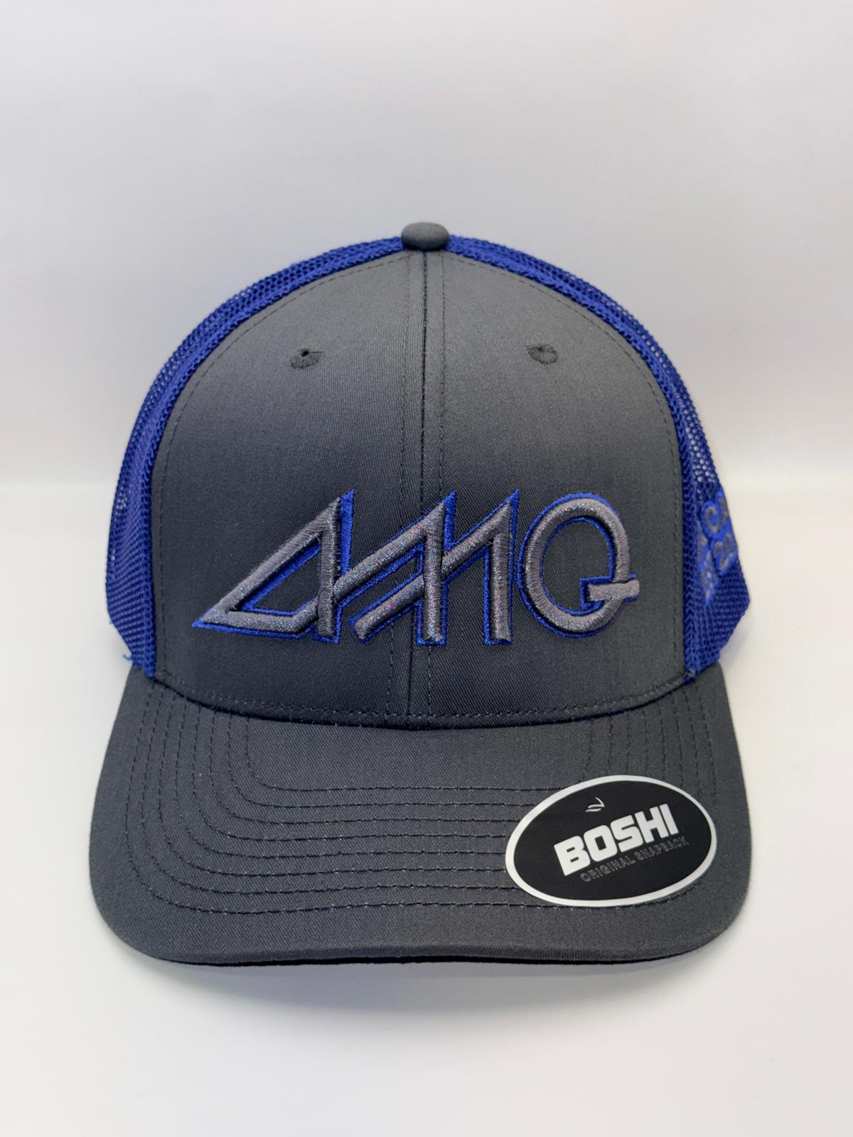 AMQ Logo Cap - Grey/Royal Blue