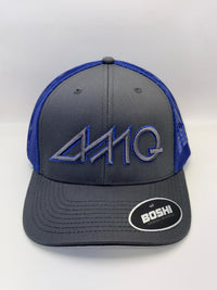 AMQ Logo Cap - Grey/Royal Blue