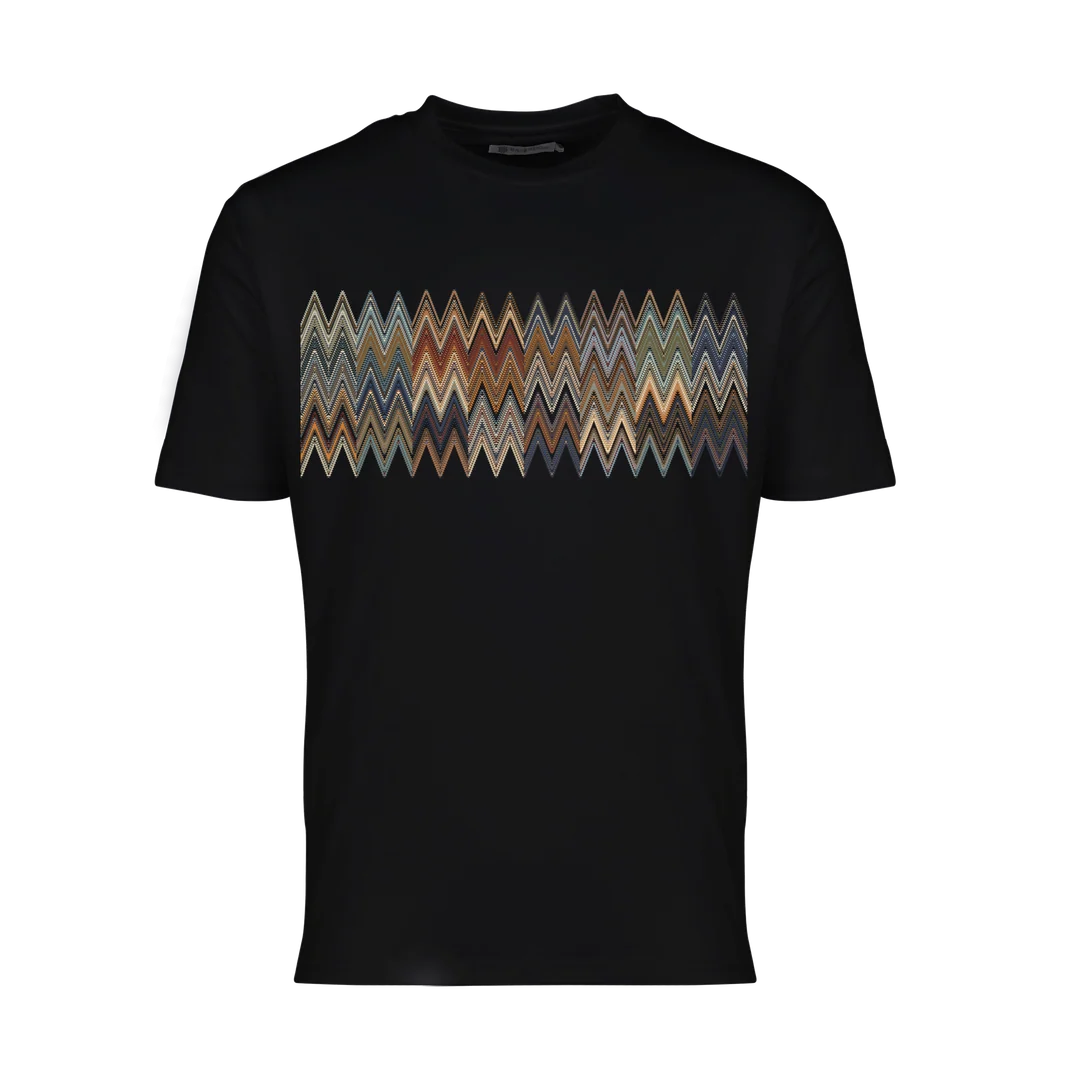 Moda Bandidos Scatter Zig Wave T-Shirt - Black/Multi