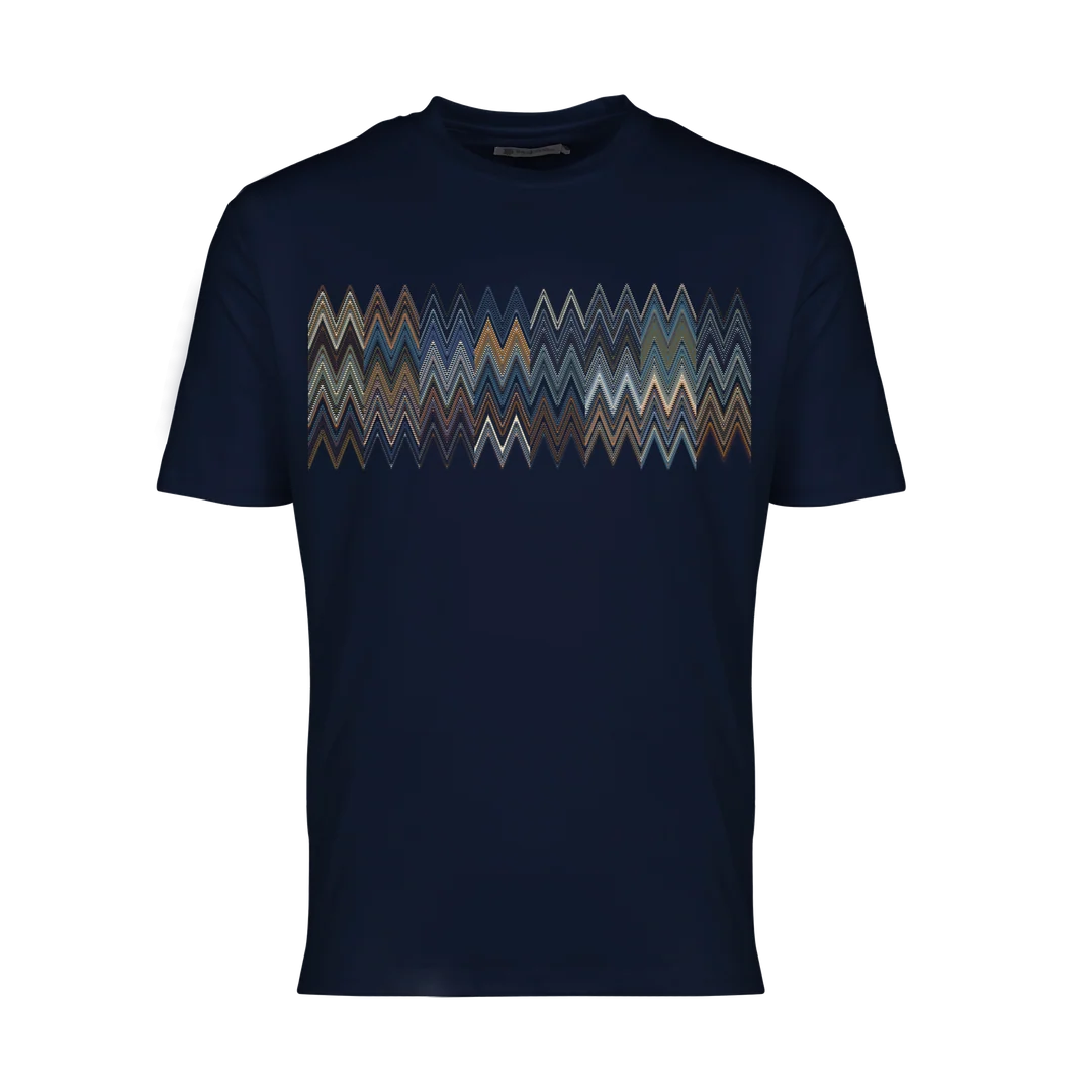 Moda Bandidos Scatter Zig T-Shirt - Navy/Multi