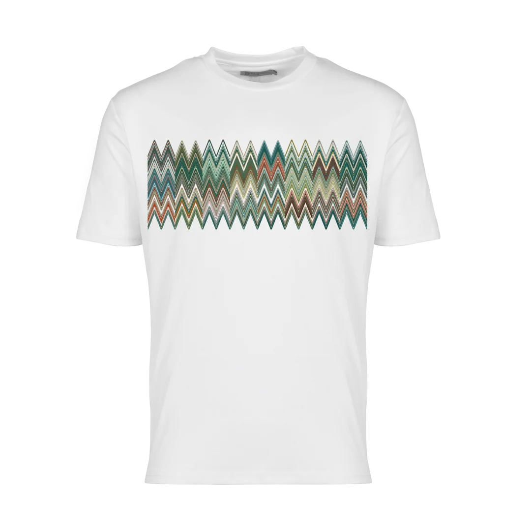 Moda Bandidos Scatter Zig T-Shirt - White/Multi