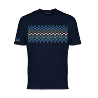 Moda Bandidos Flow Wave T-Shirt - Navy/Multi