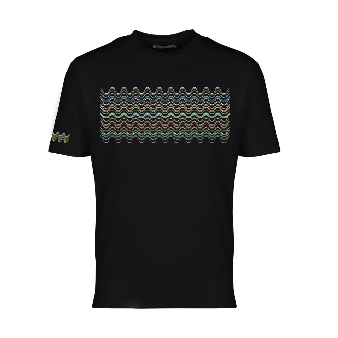 Moda Bandidos Flow Wave T-Shirt - Black/Multi