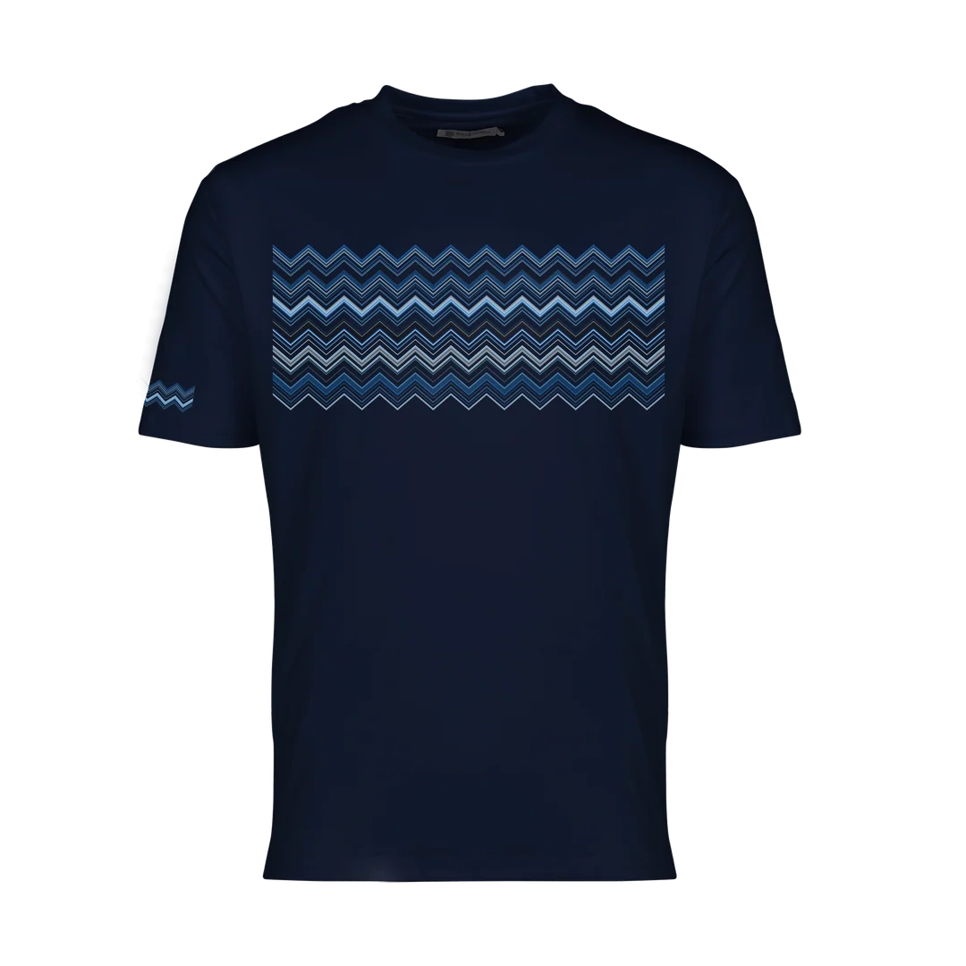 Moda Bandidos Classic Zig T-Shirt - Navy/Blue