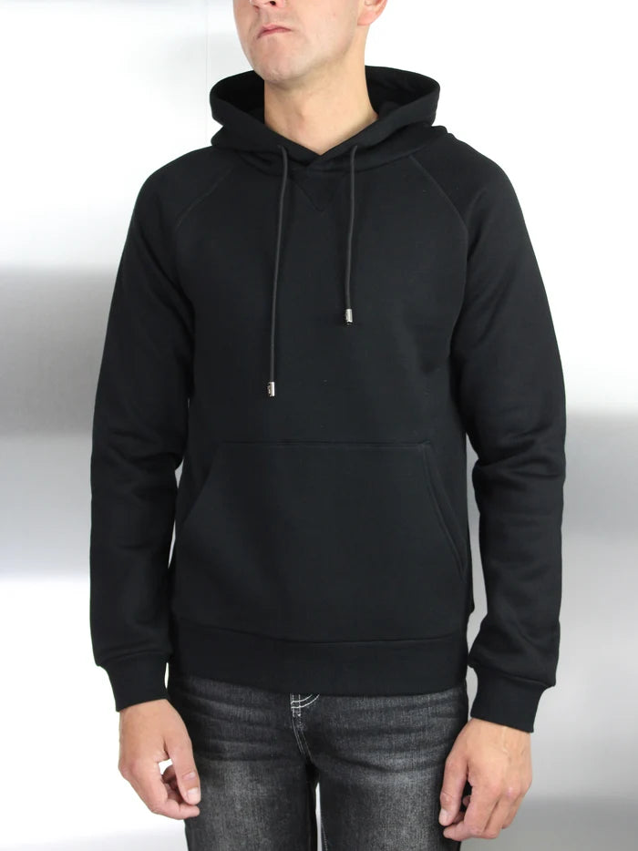 White Threads Plain Essentials Hoodie - Black