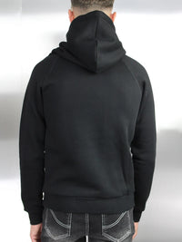 White Threads Plain Essentials Hoodie - Black