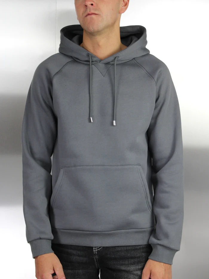 White Threads Plain Essentials Hoodie - Grey
