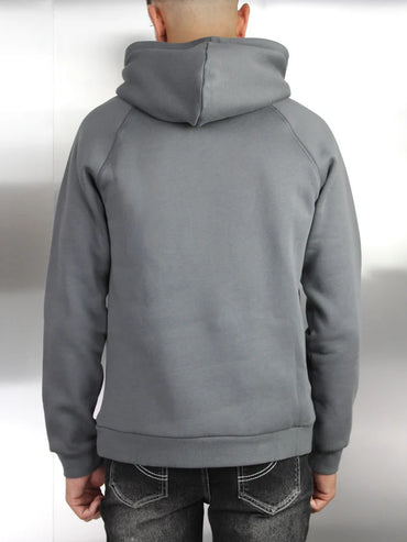 White Threads Plain Essentials Hoodie - Grey