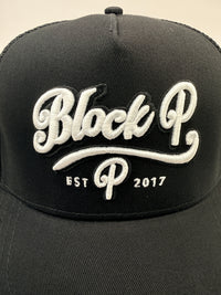 Block P Logo Cap - Black/White