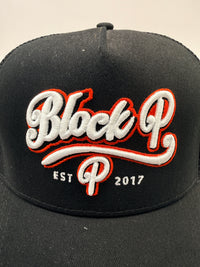 Block P OG Logo Neon Cap - Black/Red