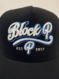 Block P OG Logo Neon Cap - Black/Blue