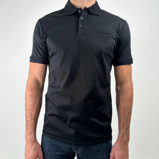 Lanka Pocket Polo - Black