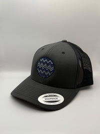 Lidz Navy/Grey Zig Zag Cap - Grey