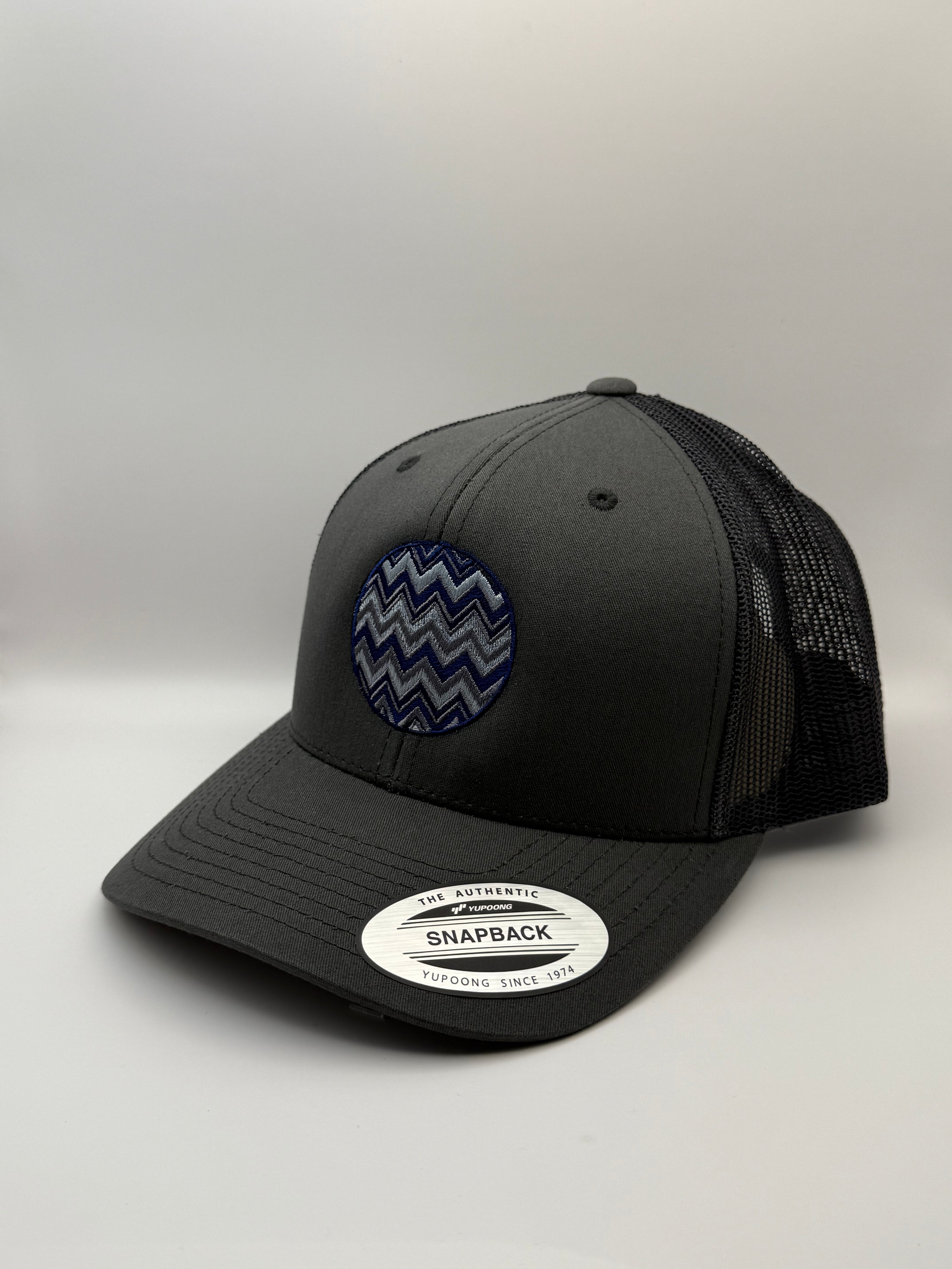 Lidz Navy/Grey Zig Zag Cap - Grey